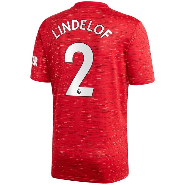 Camiseta Manchester United NO.2 Lindelof Primera equipo 2020-2021 Rojo